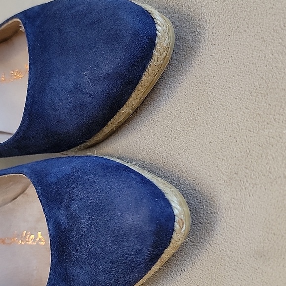 GAIMO Teva Navy Blue Suede Espadrille Wedge Shoes Size 39 (8.5 US) EUC - Picture 3 of 12